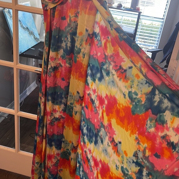 Tye Dye Maxi High Slit Dress - Picture 4 of 5